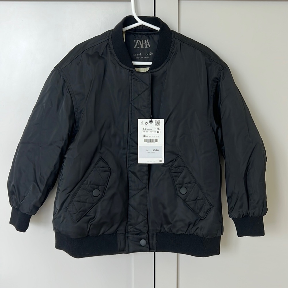Never worn black bomber jacket